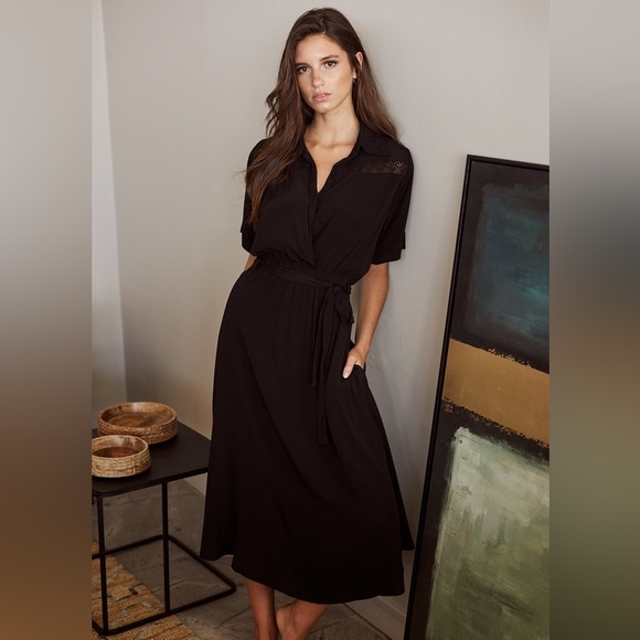 Black Midi Dress - Picture 2 of 8